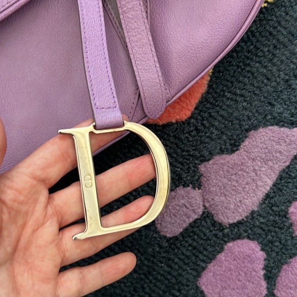 Vintage Christian Dior Purple Saddle bag - Picture 4 of 12